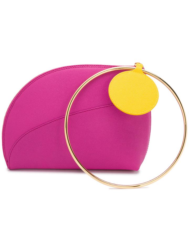 Roksanda Eartha Clutch Bag - Pink & Purple