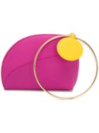 Roksanda Eartha Clutch Bag - Pink & Purple