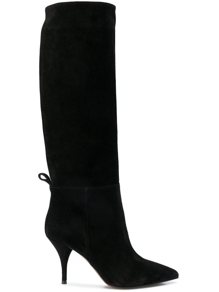L'autre Chose Knee Length Pointed Boots - Black