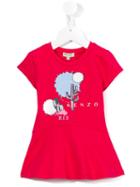 Kenzo Kids - Flared Logo Print Dress - Kids - Cotton/spandex/elastane - 36 Mth, Pink/purple