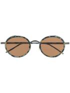 Thom Browne Eyewear Tortoise Border Sunglasses - Blue
