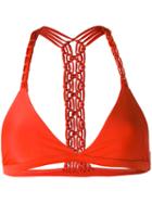 Mikoh - Woven Racerback Bikini - Women - Nylon/spandex/elastane - M, Red, Nylon/spandex/elastane