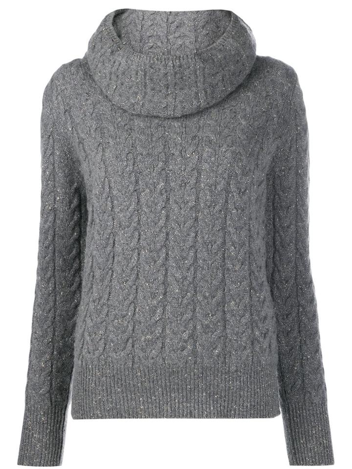 Blumarine Cowl Neck Jumper - Grey