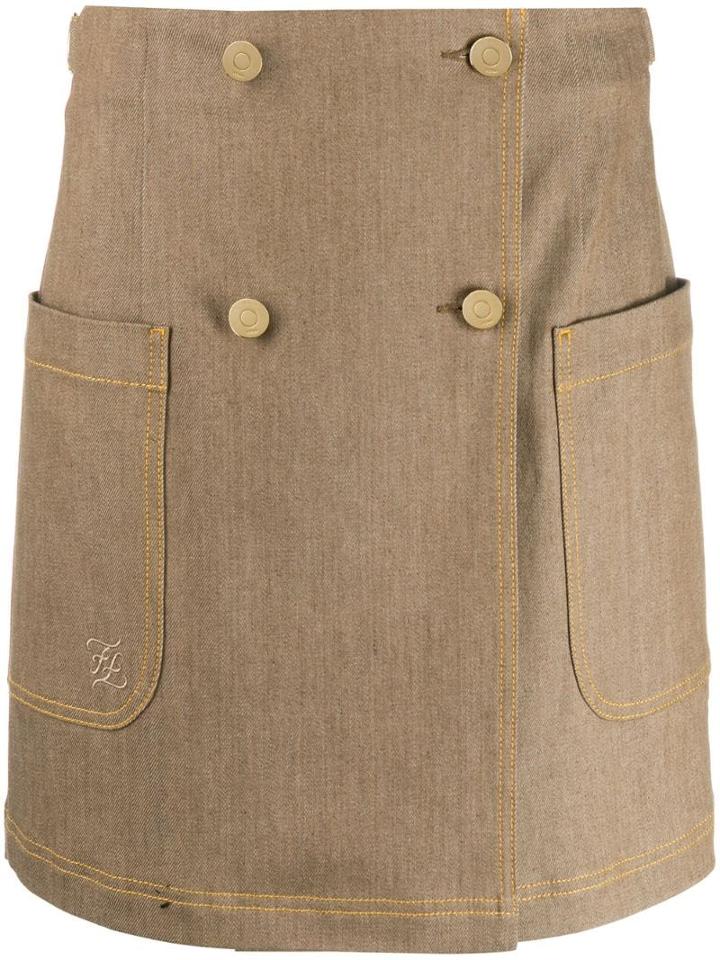 Fendi Fendi Flq522a8gx F18dt Folk - Brown