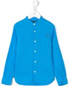 Dondup Kids Band Collar Shirt, Boy's, Size: 8 Yrs, Blue