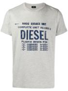 Diesel Logo Printed T-shirt - Grey