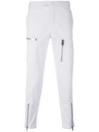 Les Hommes - Asymmetric Pocket Chino Trousers - Men - Cotton/spandex/elastane - 46, White, Cotton/spandex/elastane