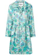 Essentiel Antwerp Floral Print Rain Coat - Green