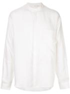 Isabel Benenato Flap Pocket Shirt - White