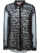 N.21 Bow Applique Sheer Shirt