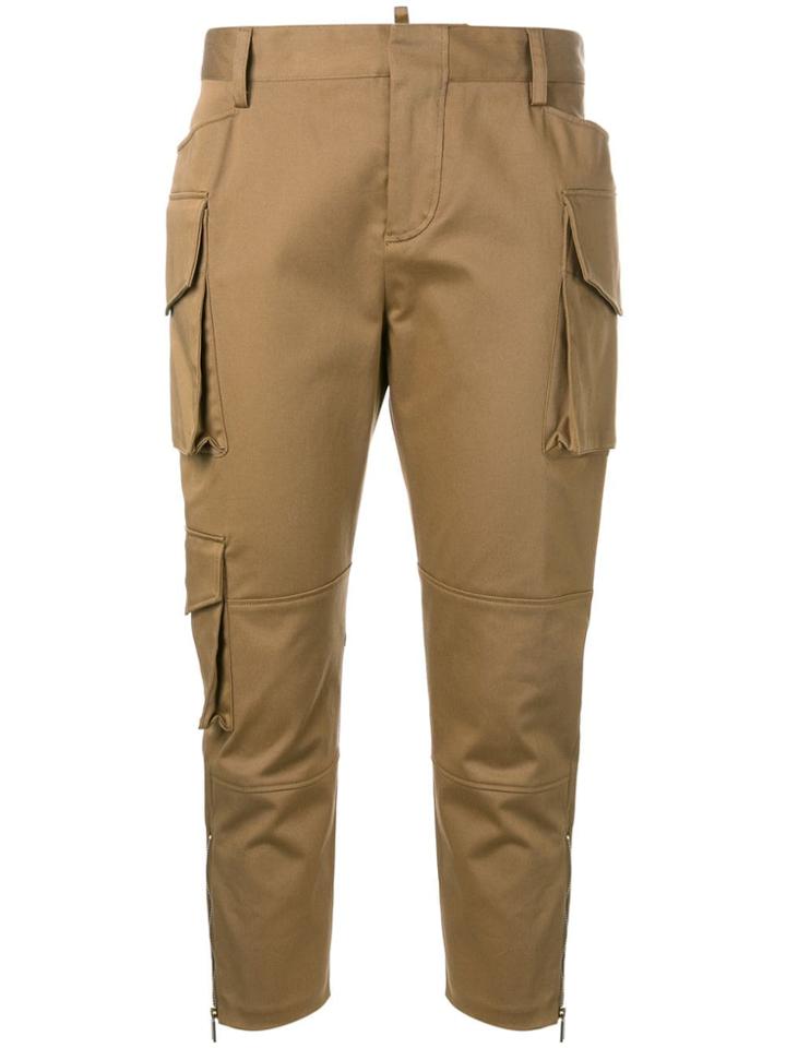 Dsquared2 Skinny Cropped Cargo Pants - Brown