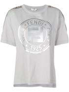 Fendi Round Foil Logo T-shirt - Grey