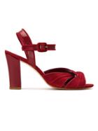Sarah Chofakian Suede Sandals - Red