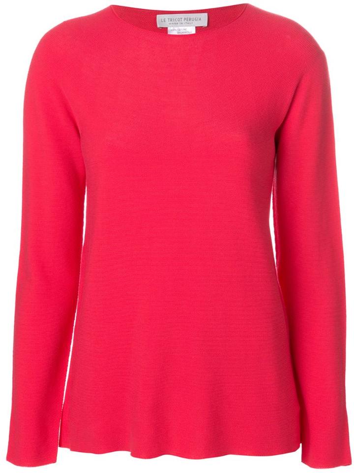 Le Tricot Perugia Fine Knit Sweater - Pink