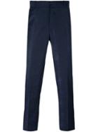 Alexander Mcqueen Skull Jacquard Trousers, Men's, Size: 50, Blue, Acetate/viscose/virgin Wool