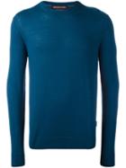 Michael Kors Crew Neck Pullover, Men's, Size: Large, Blue, Merino