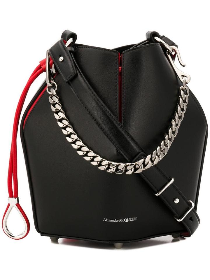 Alexander Mcqueen Small Bucket Bag - Black