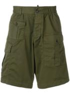 Dsquared2 Deconstructed Cargo Shorts - Green
