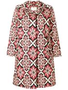 La Doublej Nylon Loden Palazzo Coat - Pink