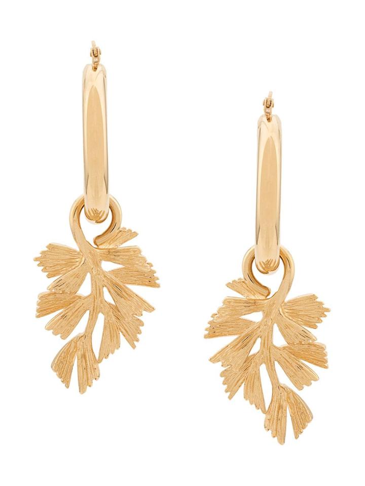 Jil Sander Charm Hoop Earrings - Gold