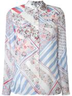 Tommy Hilfiger Patchwork Print Shirt, Women's, Size: 8, Blue, Silk
