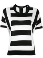 Dolce & Gabbana Striped Top, Women's, Size: 44, Black, Silk