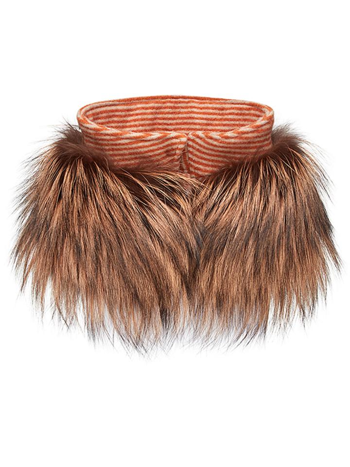 Fendi Embellished Striped Collar - Yellow & Orange