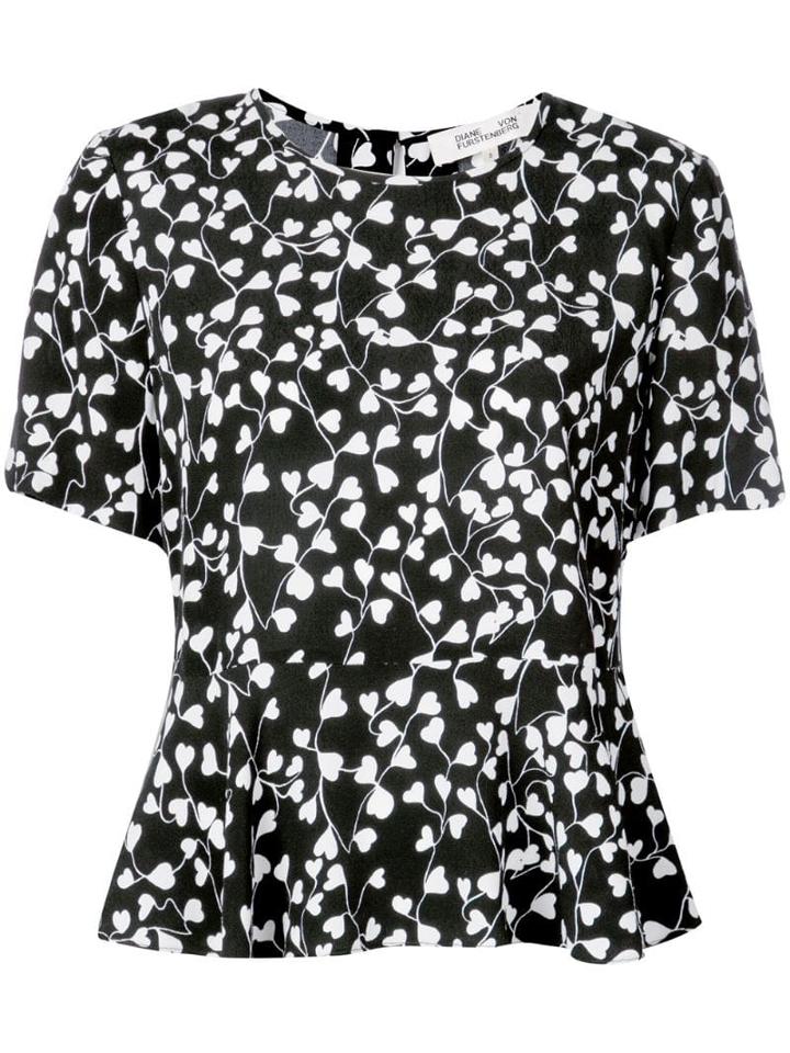 Diane Von Furstenberg Orilla Peplum Top - Black