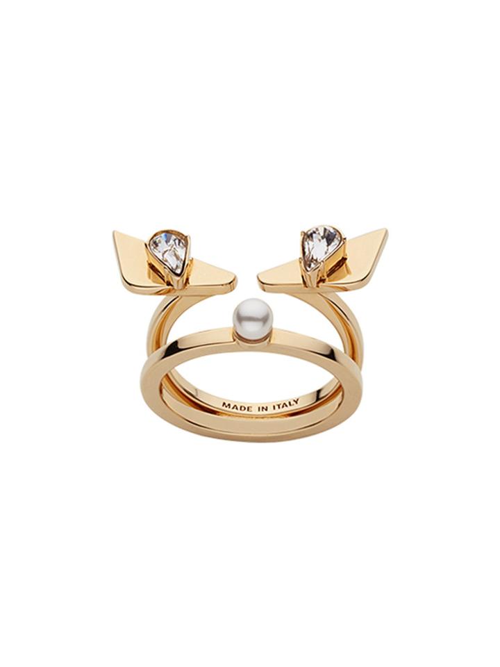 Fendi Crystal Wonders Ring - Metallic
