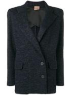 Nude Oversized Double-breasted Blazer - Blue