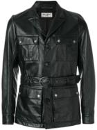 Saint Laurent Saharienne Leather Jacket - Black
