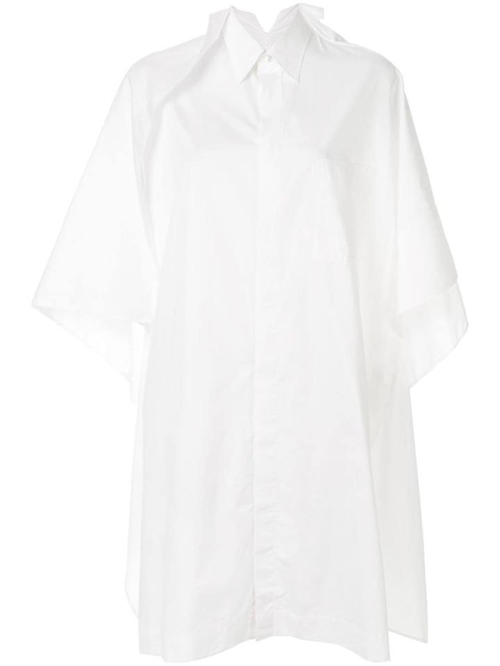 Y's Oversized Long-length Shirt - White