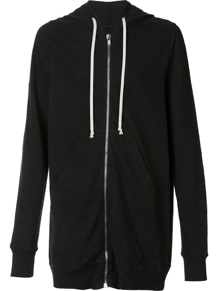 Rick Owens Drkshdw Longline Hoodie, Men's, Black, Cotton