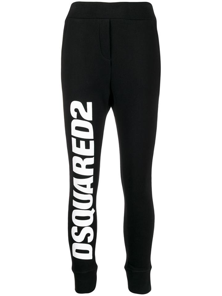 Dsquared2 Logo Print Track Pants - Black