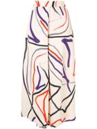 Layeur Cropped Printed Trousers - Multicolour