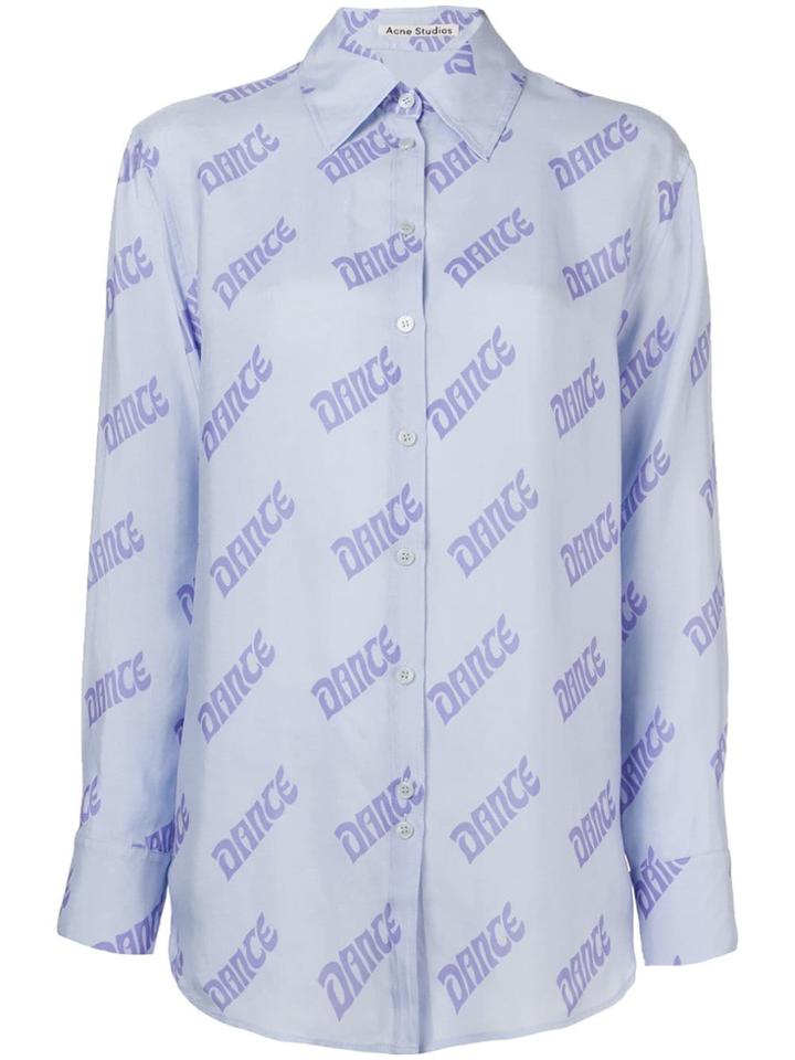 Acne Studios Dance Print Shirt - Blue