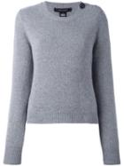 Marc Jacobs Cabochon Button Jumper, Women's, Size: Medium, Grey, Cashmere