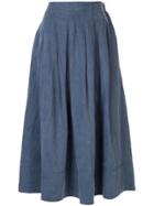 Ulla Johnson Midi Pleated Skirt - Blue