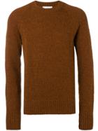 Ami Paris Crewneck Raglan Sleeves Sweater - Brown