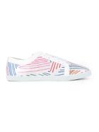 Isolda Round Toe Printed Sneakers - White