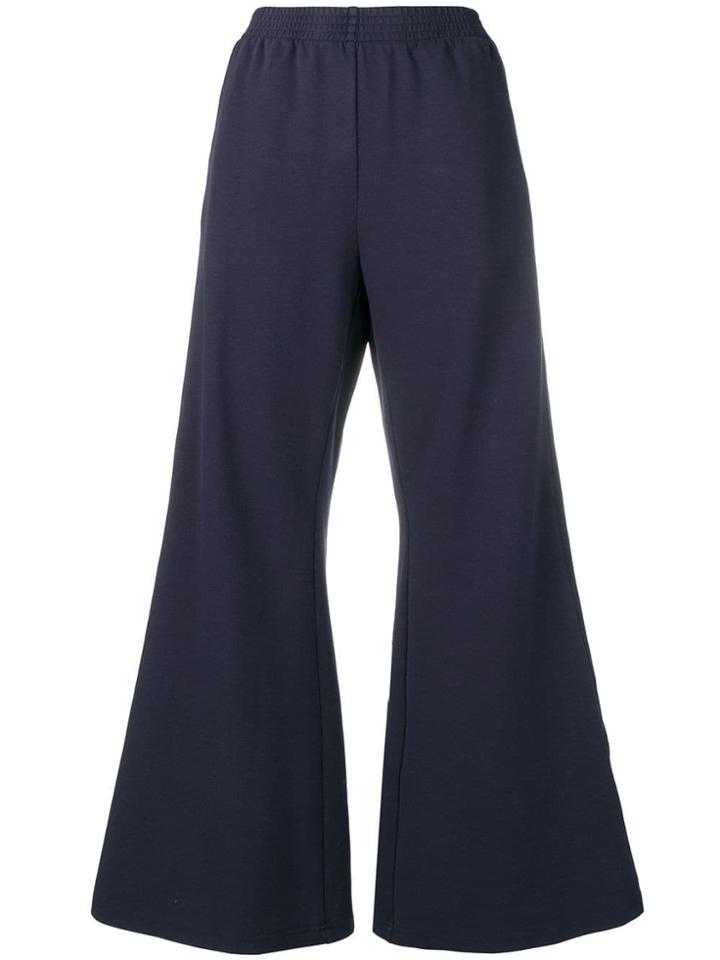 Mm6 Maison Margiela Flared Track Trousers - Blue