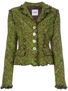 Moschino Vintage Boucle Knit Jacket - Green