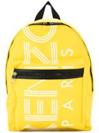 Kenzo Logo Zipped Backpack - Yellow & Orange