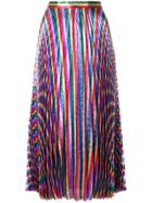Gucci Iridescent Pleated Midi Skirt - Multicolour