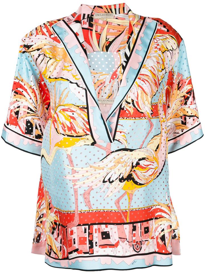 Emilio Pucci Birds Print Blouse - Multicolour