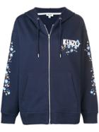 Kenzo Cheongsam Flower Zipped Hoodie - Blue
