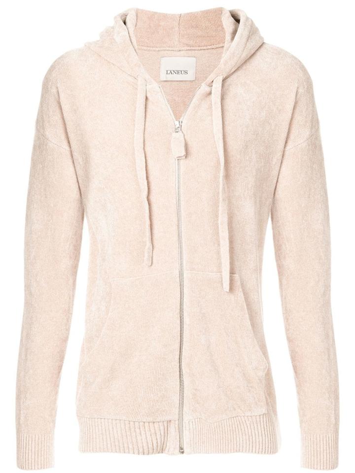 Laneus Chenille Hooded Sweatshirt - Neutrals