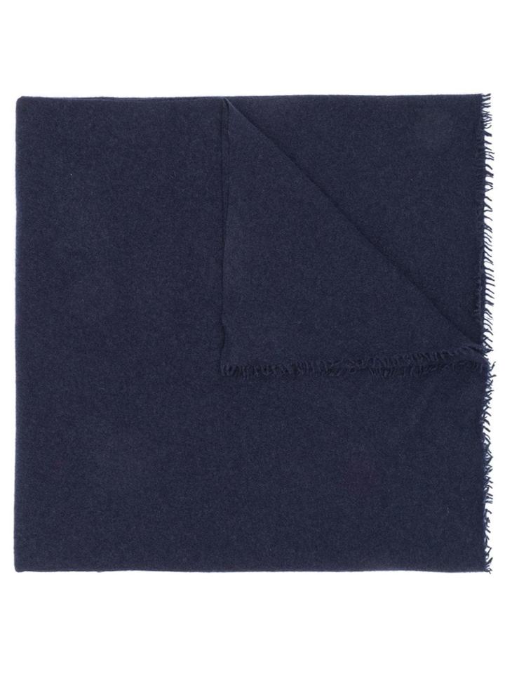 Faliero Sarti Fringed Edge Scarf - Blue