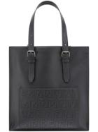 Fendi Embossed Logo Shopper - Black