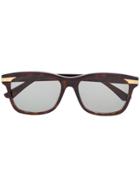 Cartier Square Frame Sunglasses - Brown
